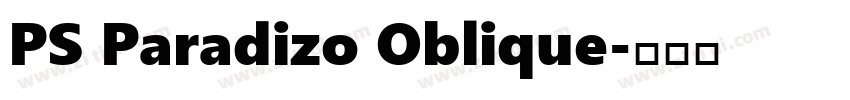 PS Paradizo Oblique字体转换